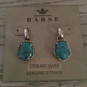 BNWT Barse Genuine silver and turquoise earrings